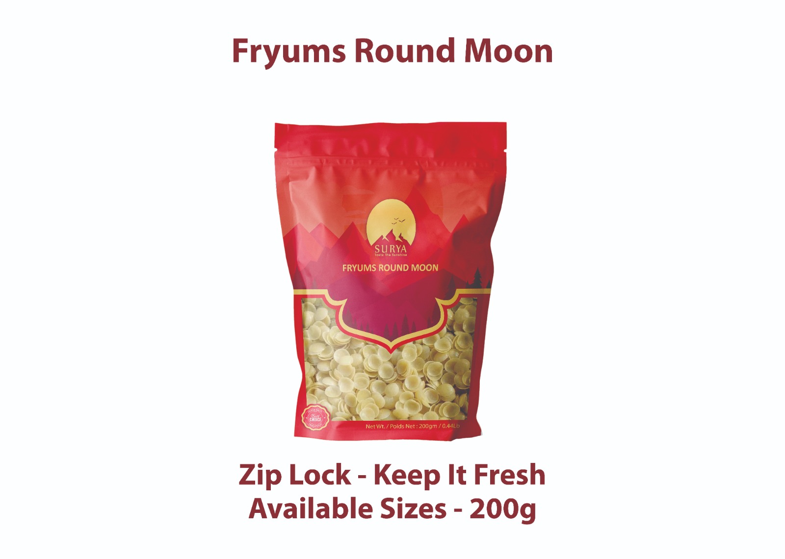 Fryums Round Moon Shape